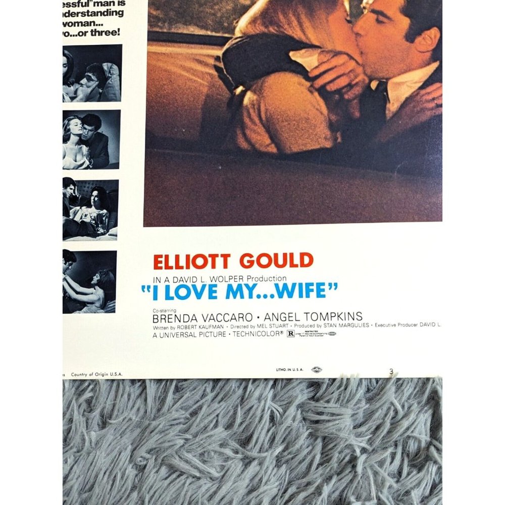 I Love My Wife Universal Pictures 1970 Elliot Gould Movie Lobby Card Poster VTG - Picture 4 of 8
